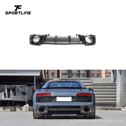 2023 New Dry Carbon Rear Diffuser Lip for Audi R8 V10 GT Coupe 2-Door